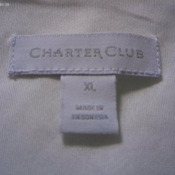 Sequined White Tank Top SZ L by Charter Club - Picture 5 of 7
